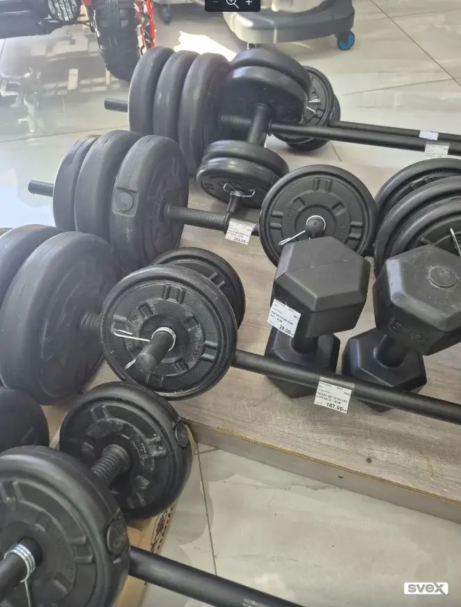 Set bučica i šipki za trening - 45kg