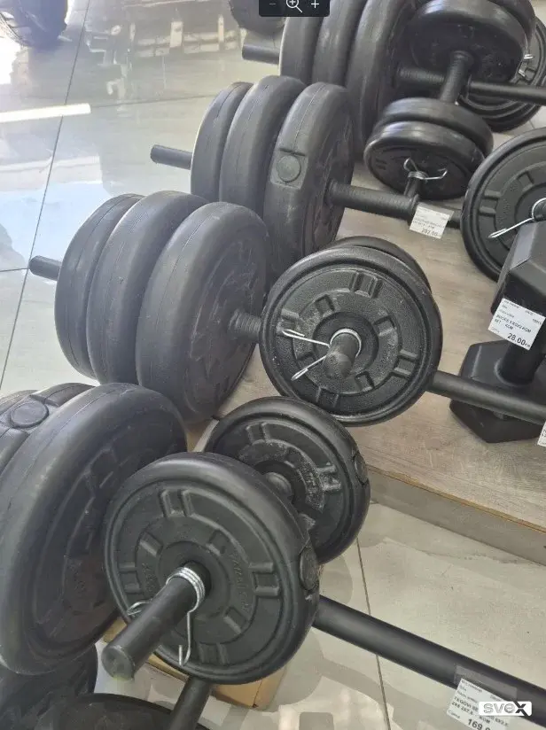 Set bučica i šipki za trening - 45kg