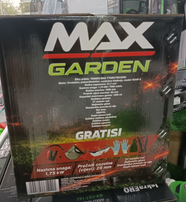 TRIMER BENZINSKI MAX GARDEN TTGRCTBC520U + set opreme