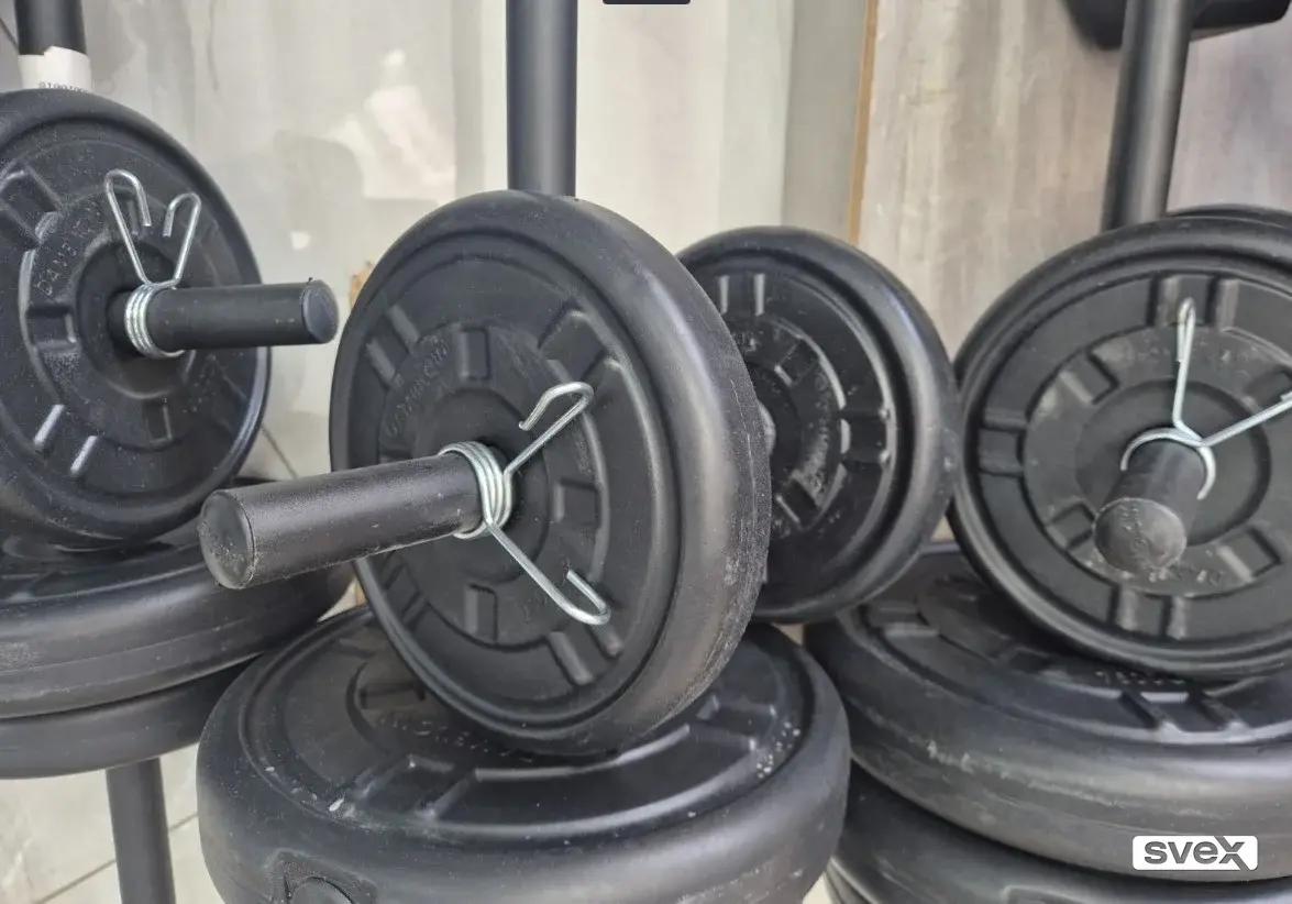 Set bučica i šipki za trening - 45kg