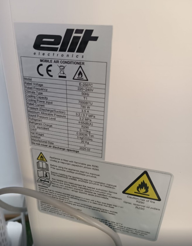 PRENOSNA KLIMA ELIT E-2507CCOOL GO 2.1
