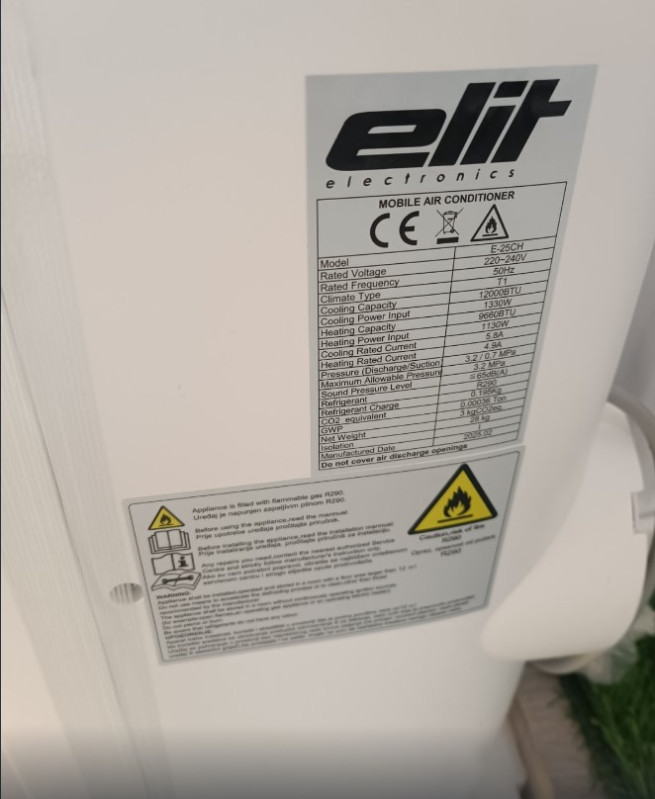 PRENOSNA KLIMA ELIT E-25CH WIFI SMART