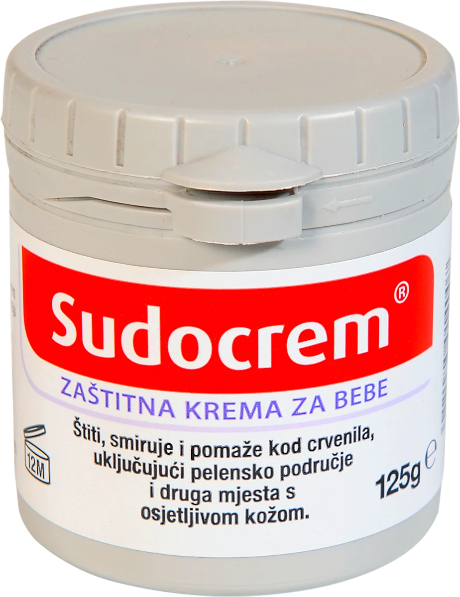 SUDOCREM ZAŠTITNA KREMA ZA BEBE 125G - ublažavanje i sprječavanje pelenskog osipa, iritacija na koži