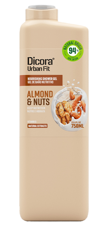 GEL ZA TUŠIRANJE BADEM I ORAŠASTI PLODOVI,VIT.B 400ML - DICORA URBAN FIT
