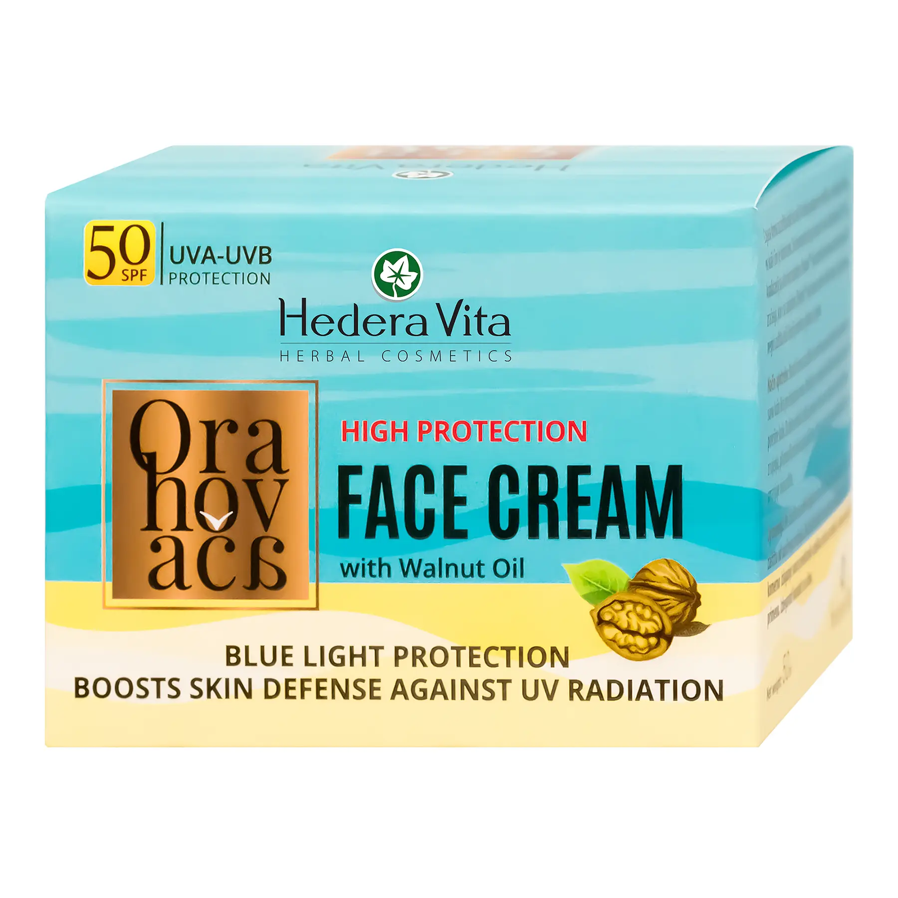 Krema za lice SPF50 – Orahovača, 50ml HEDERA VITA