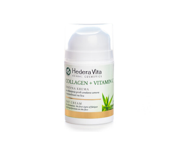 HEDERA KREMA ZA LICE I RUKE COLLAGEN+ VITAMIN C (ALOJA) 50ml - za uklanjanje prvih znakova umora i starenja na licu