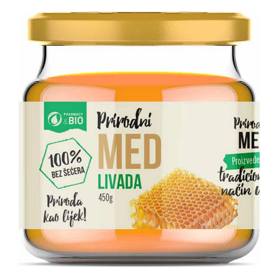 PRIRODNI MED LIVADA 450g - za oporavak, jačanje imuniteta, kod alergija, za rane