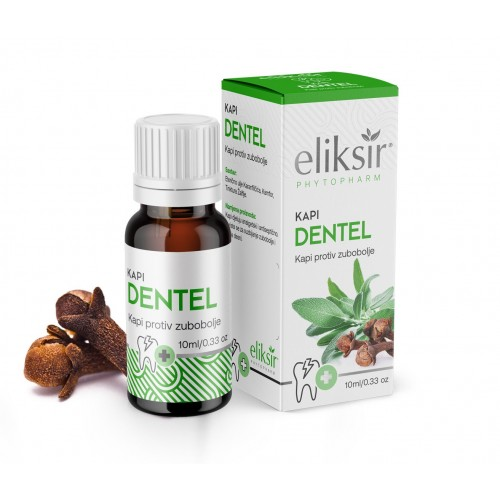 Eliksir Dentel kapi 10ml- za suzbijanje zubobolje i upale desni