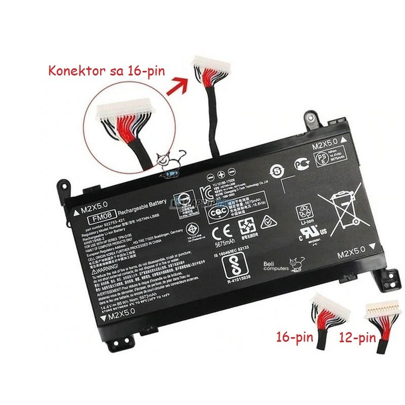 Baterija za HP FM08 HP Omen 17-AN Series 16pin