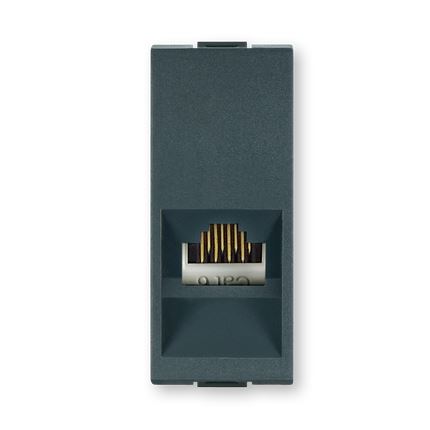 665.A Utičnica računarska RJ45 Cat6 1M modularna crna