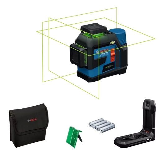 BOSCH GLL 12V-100-33 CG Laserski nivelir 30/100m zeleni zrak sa držačem LB 10 4x1.5V AA