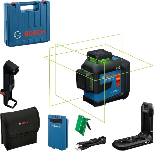 BOSCH GLL 80-33 G Laserski nivelir 30/80m zeleni zrak sa držačem LB 10 i DK 20 BA 3.7V kofer