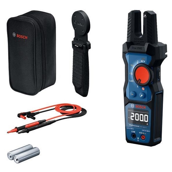 BOSCH GFM 1000-15 Digitalni viljuškasti multimetar CAT III/IV 1000/600V IP54 LCD True RMS + MH1 drža