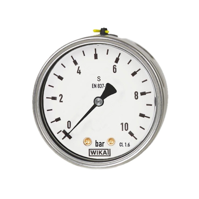 213.53.063 Manometar 0 do 10 bar aksijalni 1/4 fi 63mm INOX punjen glicerinom