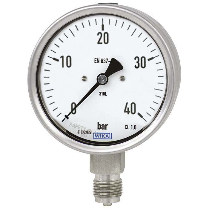 233.50.100 Manometar 0 do 40 bar radijalni 1/2 fi 100mm INOX punjen glicerinom