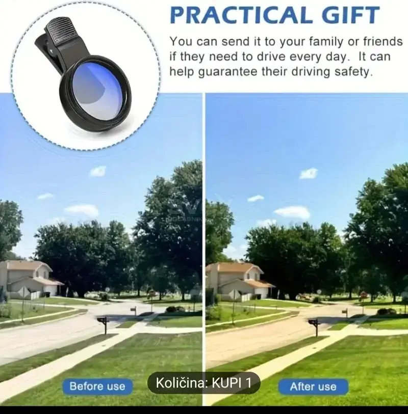 52mm CPL filter za mobilne telefone s kopčom