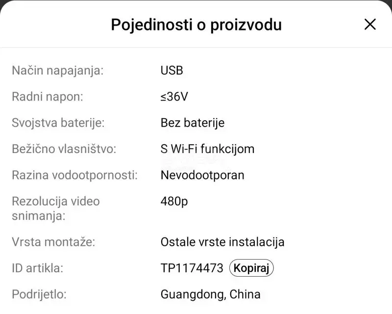 Mini wifi kamera smart