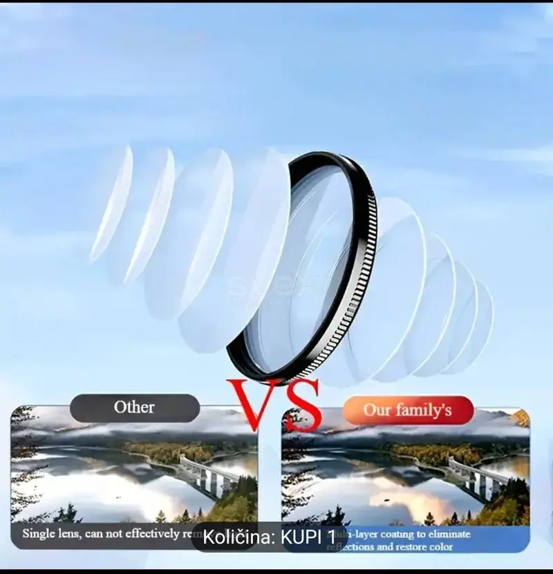 52mm CPL filter za mobilne telefone s kopčom