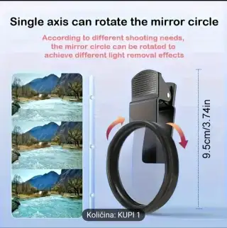52mm CPL filter za mobilne telefone s kopčom