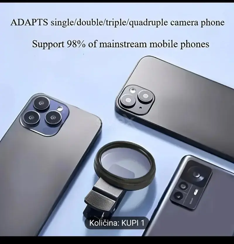 52mm CPL filter za mobilne telefone s kopčom