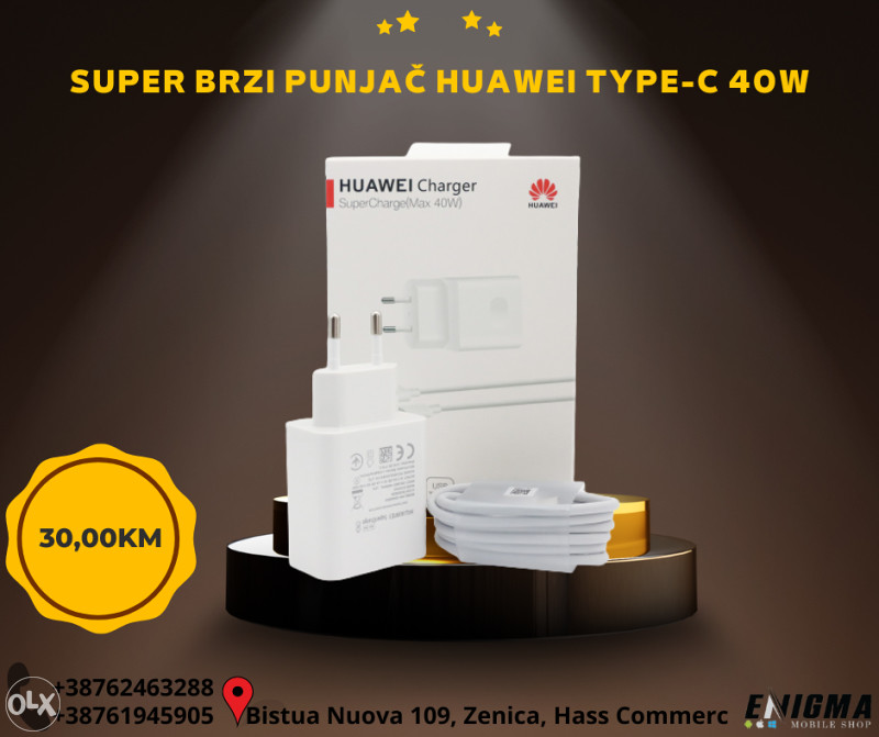 Super brzi punjač Huawei type-c 40W