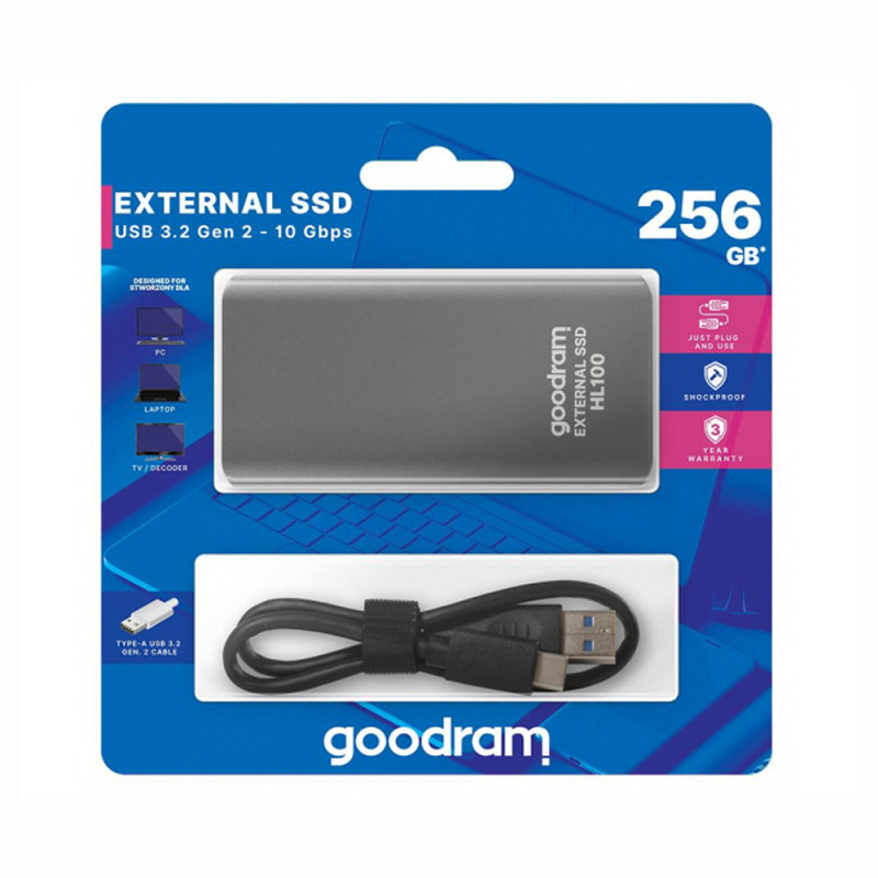 GOODRAM Eksterni SSD 256GB kabal USB type C