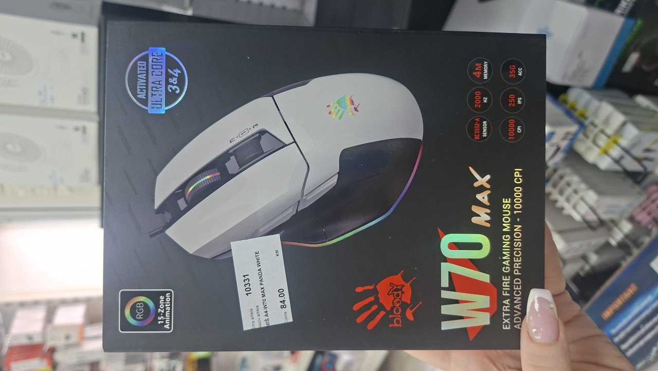 MIŠ A4-W70 MAX PANDA WHITE