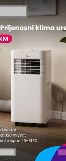 Prijenosni/ Mobilni klima uređaj, 3u1, 9000 Btu, 2.6 kW