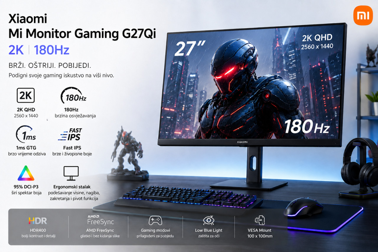 MONITOR GAMING XIAOMI G27Qi 2k 180Hz