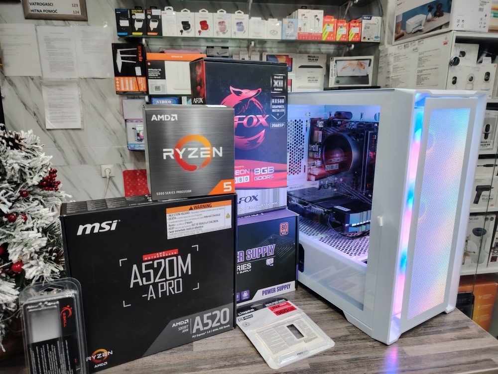 GAMING PC RAČUNAR Ryzen 5 5500 AMD SSD 1TB RAM 16GB RX580