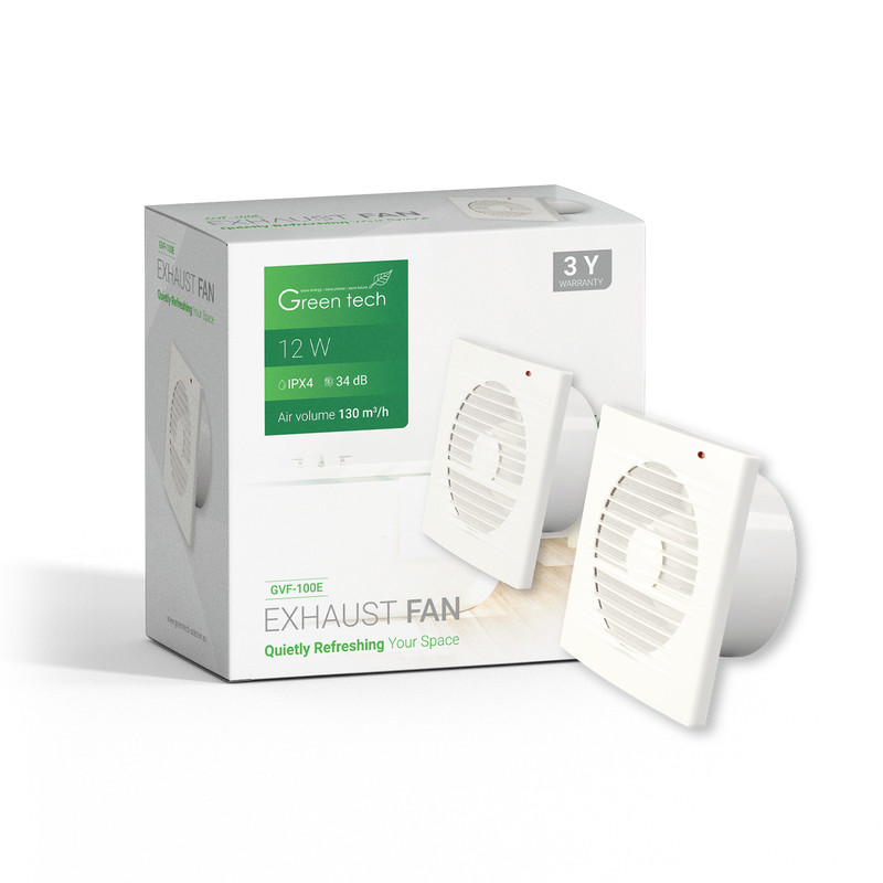 ISPUSNI VENTILATOR GREEN TECH GVF-100E S AUTOMATSKIM ZATVARANJEM