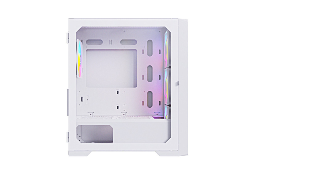 GAMING KUCISTE - CS032 White + 3 X LED FAN INCLUDED