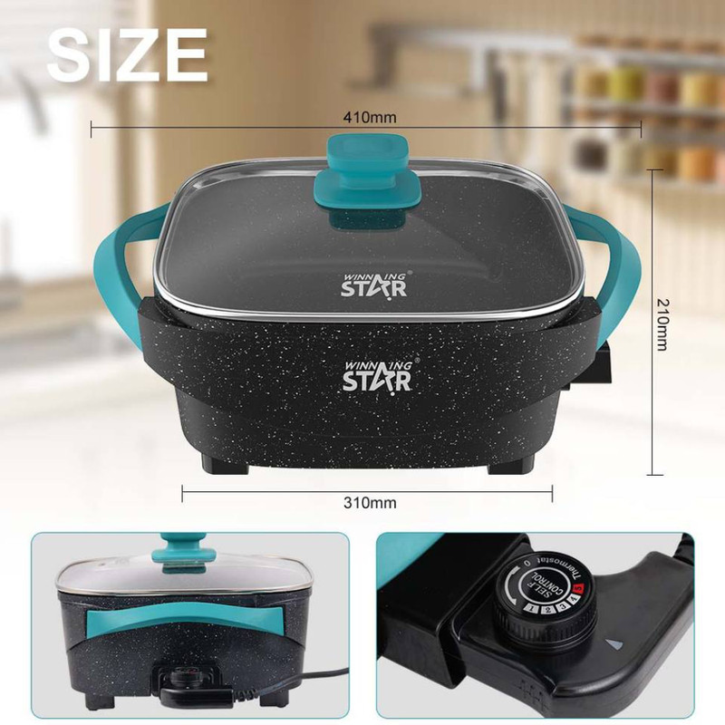 ELEKTRICNA PIZZA TAVA WINNING STAR ST-9802, 6.5L, 1600W