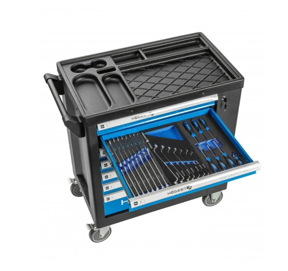 HOGERT SET KOLICA ZA ALAT SA 7 LADICA HT7G050 GRATIS VAP 110BAR