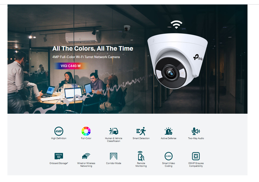 TP-Link VIGI C440-W(4MM) 4MP Wi-Fi Turret
