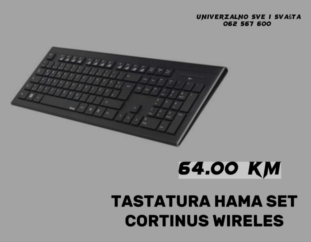 Tastatura + miš bežični wireless HAMA Cortino