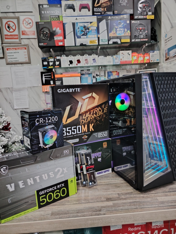 GAMING PC RAČUNAR RYZEN 5 5600X RAM 16GB SSD 1TB RTX 5060