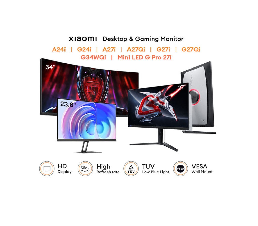 Xiaomi Gaming Monitor G34WQi G27Qi G27i G24i A24i A27i