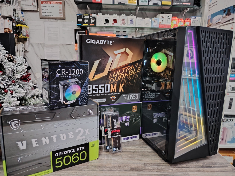 GAMING PC RAČUNAR RYZEN 5 5600X RAM 16GB SSD 1TB RTX 5060
