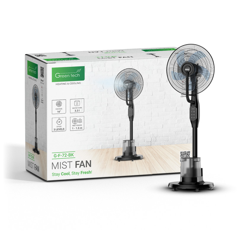VENTILATOR S MAGLICOM GREEN TECH 90W, 16, 3.3 L, S TIMEROM ,CRNI