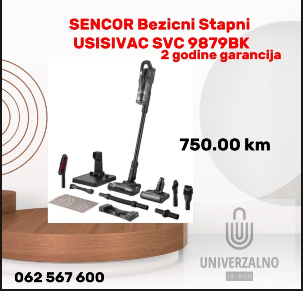 SENCOR BEZICNI STAPNI USISAVAČ SVC 9879BK