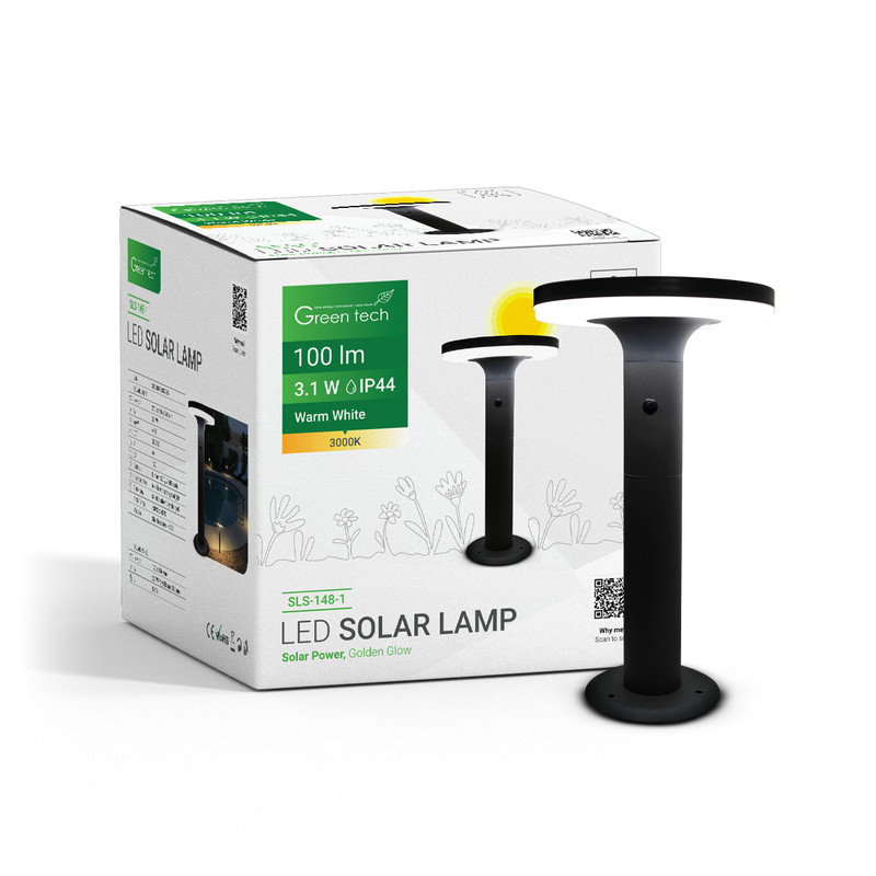 LED SOLARNA SVJETILJKA GREEN TECH 3.1W, 3000K, IP44