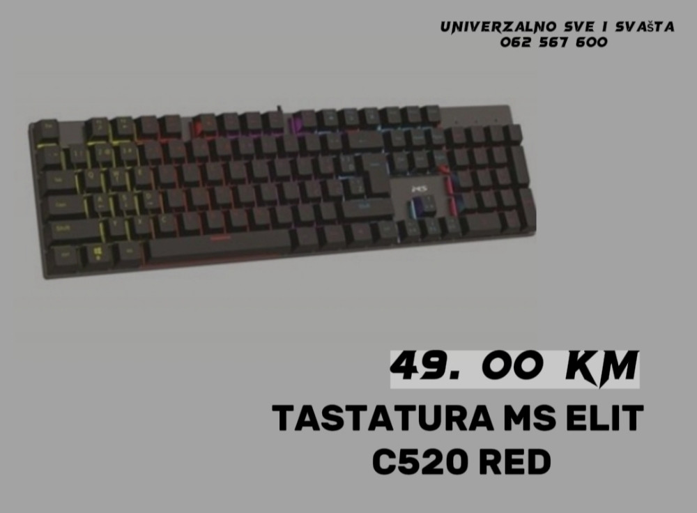 MS tastatura ELITE C520 Red switch mehanička