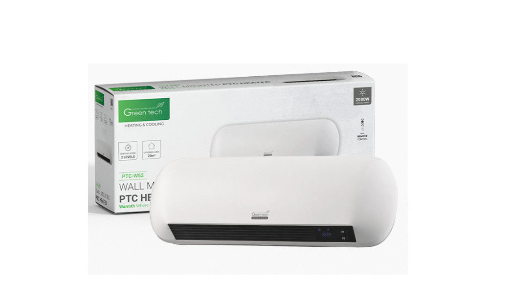 ZIDNA PTC GRIJALICA GREEN TECH 2000W, S TIMEROM , ELEKTRICNA