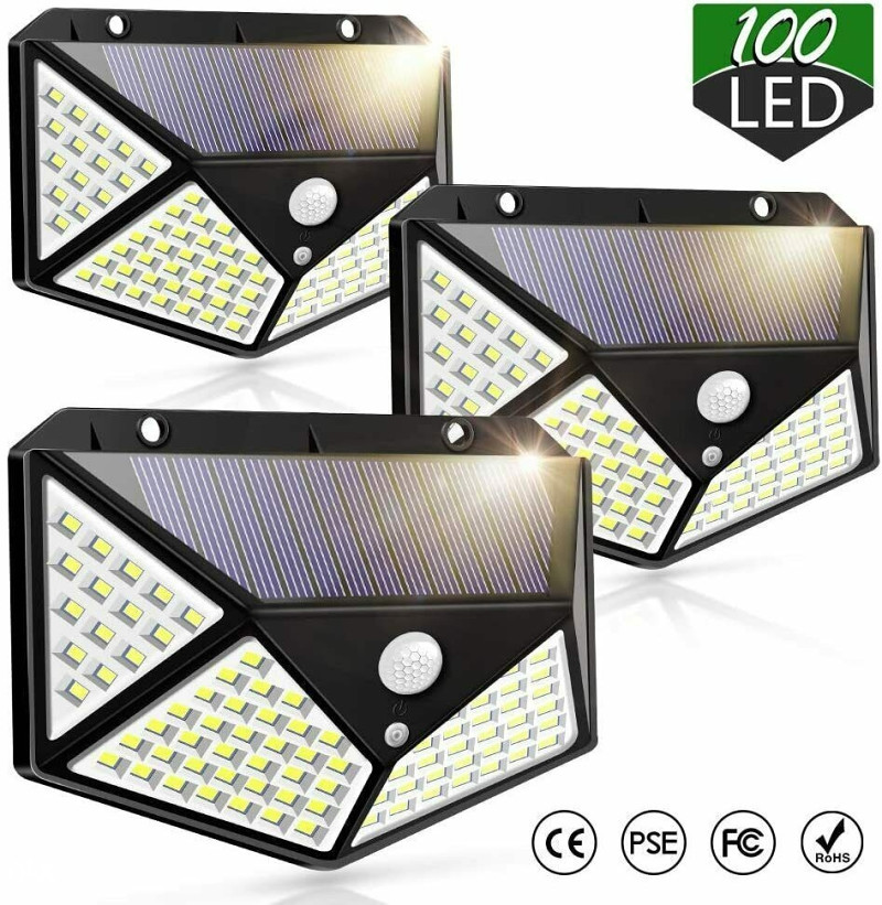 Solarni Reflektor sa senzorom pokreta 100 Led dij.4kom