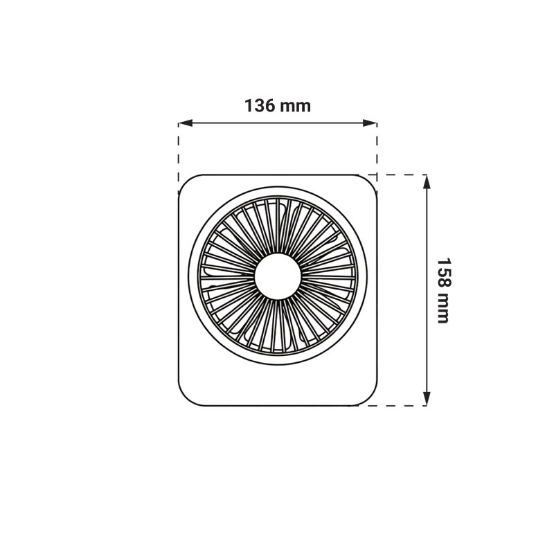 VENTILATOR STOLNI GREEN TECH , 1.5W, BIJELI , SA USB PUNJENJEM