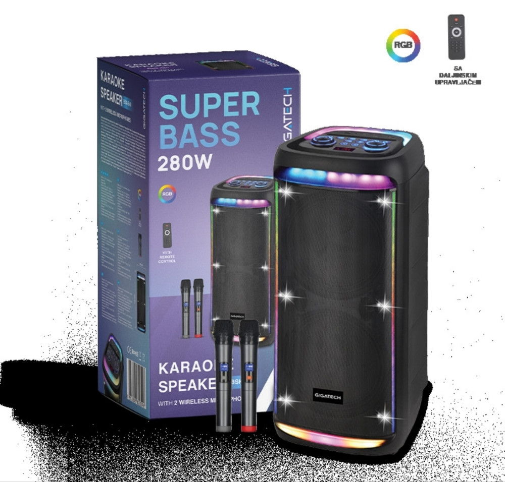 Zvučnik Gigatech BSK-540 2x10" 280W karaoke