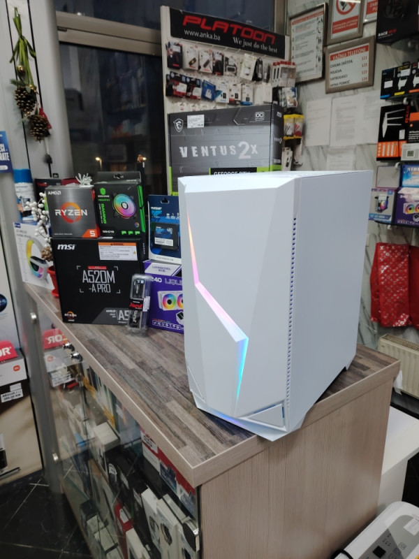 GAMING PC RAČUNAR 5 5500 RX RTX5050 RAM 16GB SSD 500GB +VODENO HL
