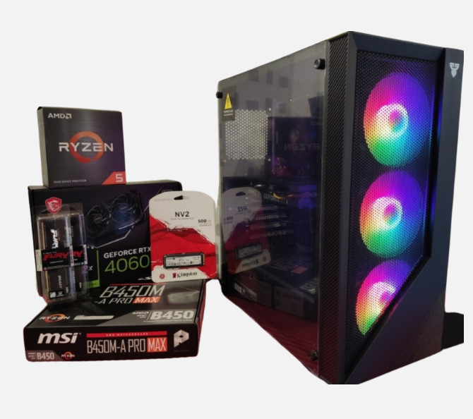 GAMING RACUNAR PC RYZEN 5500 4060 8GB RAM 512GB SSD