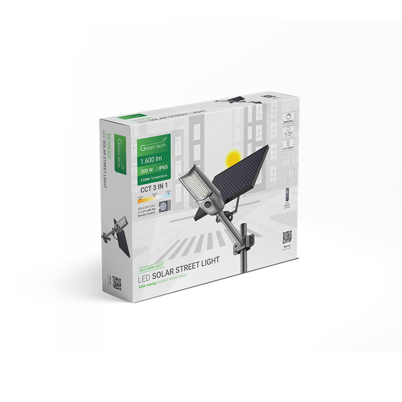 LED ULICNA SVJETILJKA GREEN TECH 200W, 3CCT, IP65